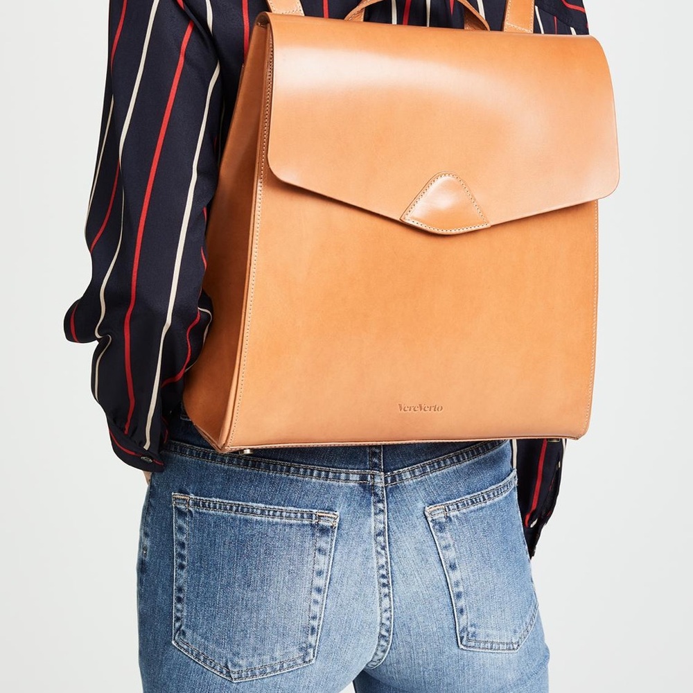 VereVerto Macta Leather Backpack in Honey